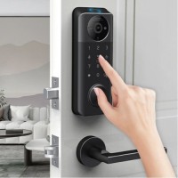 Fingerprint smart door lock with camera  TUYA App