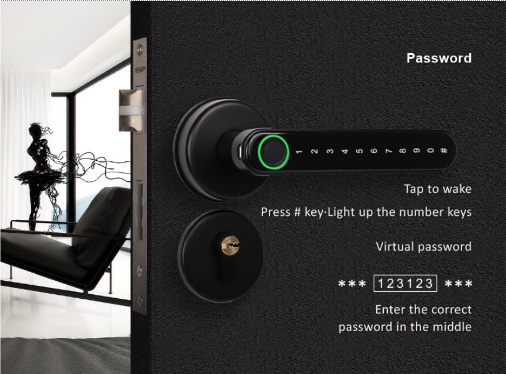 Fingerprint smart door lock with optional waterproof