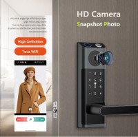 Fingerprint lock with handle Tuya APP smart lock WiFi lock home office smart lock