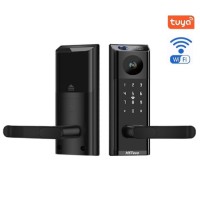 Smart fingerprint lock with Tuya APP and camera
