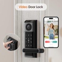 Smart fingerprint lock with Tuya APP and camera