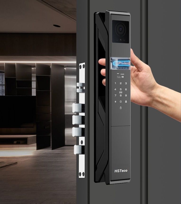 3D Face Smart Lock, Dual Camera Biometric Door Lock with Video Intercom for Apartment & Home