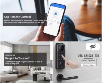 Fingerprint smart door lock with camera  TUYA App