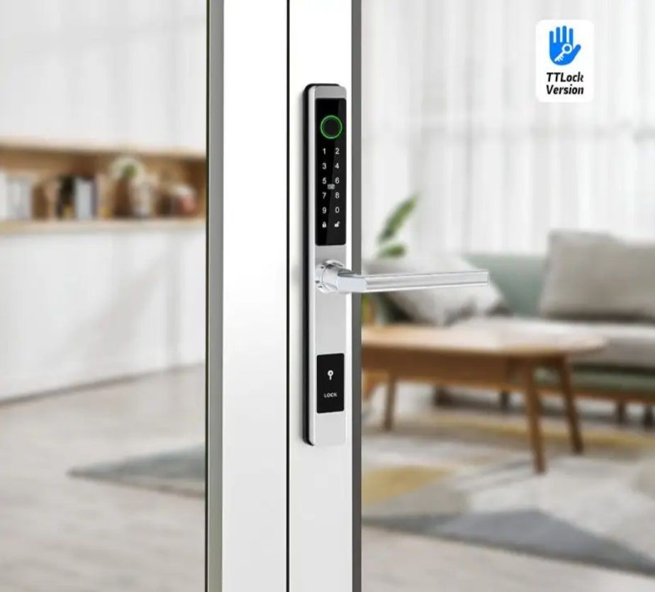 Sliding door lock smart fingerprint lock waterproof door lock aluminum door lock