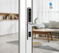 Sliding door lock smart fingerprint lock waterproof door lock aluminum door lock