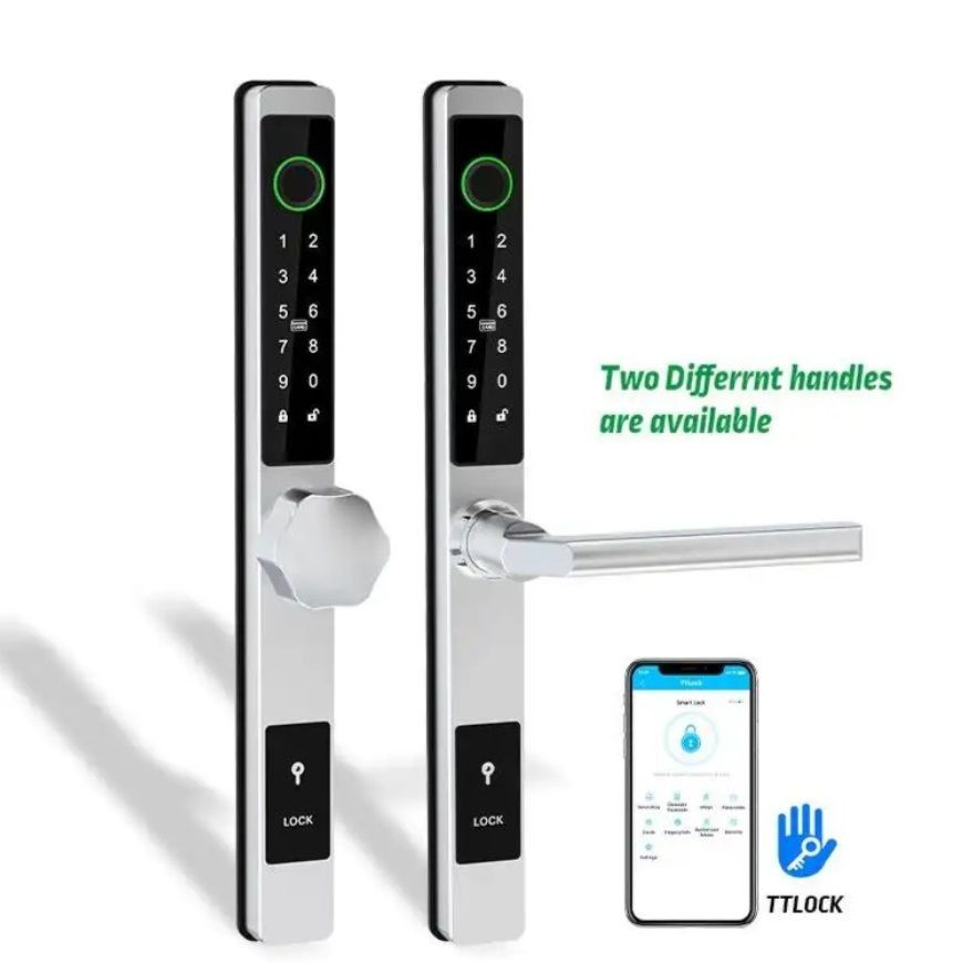 Sliding door lock smart fingerprint lock waterproof door lock aluminum door lock