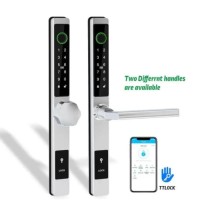 Sliding door lock smart fingerprint lock waterproof door lock aluminum door lock